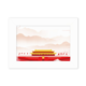 thumbnail image 1 of Roja Tiananmen montaña niebla Marco de Fotos de escritorio imagen Blanco Pintura arte 5x7 pulgadas, 1 of 4