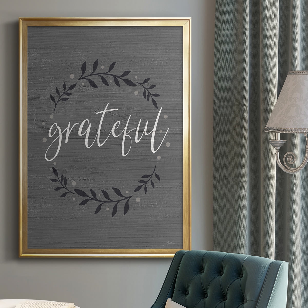 Grateful Wreath Premium Classic Framed Print - Ready to Hang