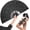 Black, variant on Glitter Large  Clack Popping Fan for Line Dancing with Holster - 13'' Boots  The Ground Folding Hand Fan - for EDM,  Festival, Hot Flashes, Party, Decoration (Golden)