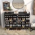 thumbnail image 3 of Fiogmub Shoe Storage Cabinet, 2 Flip Drawers, Wooden Shoe Rack Organizer, Entryway, 3 of 7