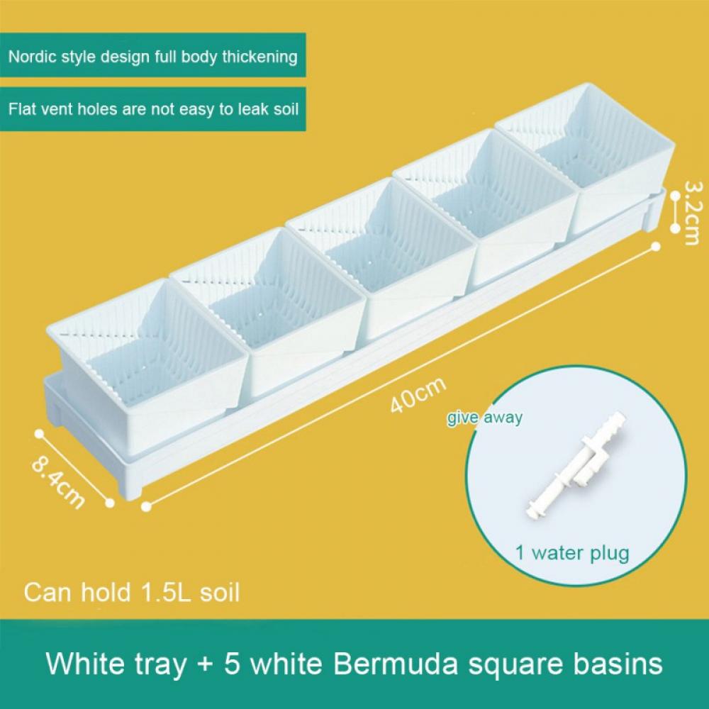 Flower Pot Indoor Modern Decorative Plant Pots, with Drain Hole and