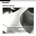 thumbnail image 4 of Houzer Glowtone 25 in Stainless Steel Topmount 4-hole Single Bowl 8 in Deep Kitchen Sink - 2522-8BS4-1, 4 of 5