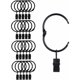 thumbnail image 1 of 20 piezas de anillos de clip de cortina de metal que se pueden abrir, fácil de abrir y cerrar, diámetro interior, 1 of 3
