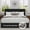 Black, variant on Frostbloom King Size Lift Up Velvet Bed with Vertical Striped Wingback Headboard and Under-bed Storage, Black
