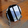 thumbnail image 3 of Black Obsidian Scrying Mirror, Natural Black Obsidian Scrying Mirror For Feng Shui With Stand, Yoga Energy Mirror Interior new Banmo, 3 of 5