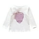 thumbnail image 1 of Gibobby Playera Térmica Ligera Camisetas de algodón de manga larga para niñas pequeñas con estampado de y blusa informal （Blanco， 7-8 Años), 1 of 3