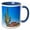 Blue/White, variant on 3drose, Saguaro Cactus in Bloom, Desert Botanical Garden, Phoenix, Arizona., 11oz Two-tone Red Mug