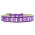 thumbnail image 4 of Dog, Puppy  Pet Ice Cream Collar, "Two Row Pearl and Bright Pink Crystal Rimsets", 4 of 5