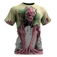 thumbnail image 4 of XIAONU Zombie Cartoon Print Tee for Men Crew Neck Short Sleeve Halloween Shirts, 4 of 4