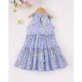 thumbnail image 4 of Kids Girls Clothes Little Girl Floral Dress 6Y Girls Summer Dress 7Y Girls Sleeveless Halter Dress Purple, 4 of 10