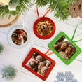 thumbnail image 5 of Wrapables Christmas Holiday Glittery Felt Photo Frame Ornaments (Set of 12), Red and Silver Circle, 5 of 6