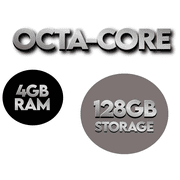 LINSAY 10.1 Octa Core 4GB RAM 128GB Storage Android 15 Tablet with Black Case