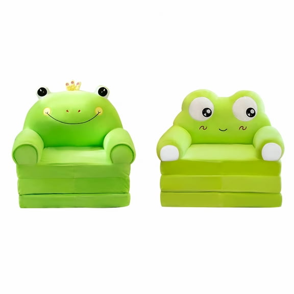 LAMIRO 2 PCS Toddler Chair Kids Sofa Toddler Sofa Kids Couch Fold Out 2 in 1 Flip Out Couch and Mini Sofa for Girls and Baby Couch for 1-4 Year Olds - Cute and Comfy Baby Sofa B   D