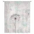 thumbnail image 2 of Teal Black Dandelion Sheer Curtains 63 Inches Long, Vintage Watercolor Floral Light Filering Curtains, Breathable Simi Curtain Privacy Drapes for Living Room Bedroom Lightweight Window Treatment, 2 of 9