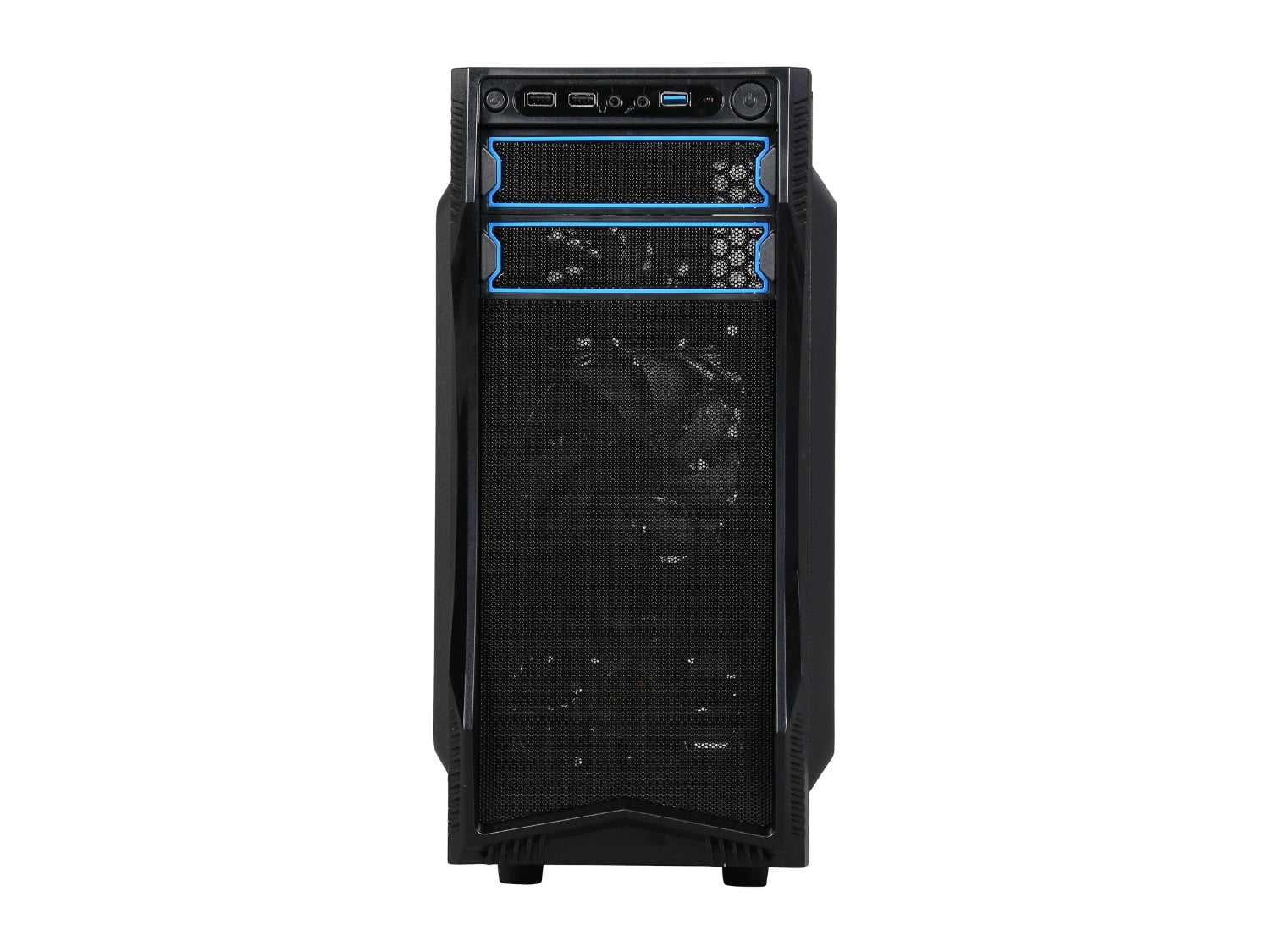 Rosewill Gaming Computer PC Case ATX Mid Tower Blue LED Front Fan CHALLENGER