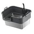 thumbnail image 5 of EHJRE Large Cat Litter Box Litter Pan Heightening, Semi Enclosed for Small Large Cats High Sided Sturdy, Anti Splashing, Cat Toilet Dark Gray, 5 of 8