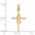 thumbnail image 2 of 10K Yellow Gold Praying Girl Cross Charm (24.8 X 14.3) Made In United States -Jewelry By Sweet Pea, 2 of 5