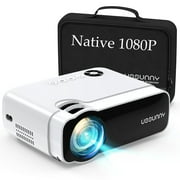 USSUNNY 5G WiFi Bluetooth Native 1080P Projector, 9500LM Portable Outdoor Projector with Carry Bag, 50000 Hrs LED Life, 240