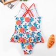 thumbnail image 6 of GYRATEDREAM Girls One Piece Swimsuit Spaghetti Straps Swimwear Quick Dry Beach Sport Bathing Suits, 13-14 Years, 6 of 6