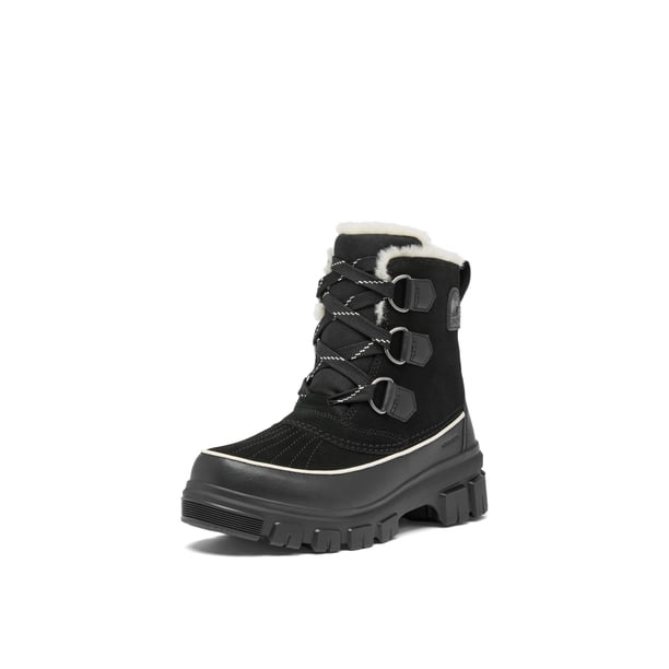 Bota Sorel Tivoli V impermeable para mujer, color negro/leonado, 11