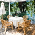 thumbnail image 4 of Summer Ocean Outdoor Curtains for Patio Waterproof, Grommet Outdoor Privacy Panels, Nature Coastal Sea Waves Green Leaves Weatherproof Outside Curtains for Porch/Cabana 54"Wx95"L, 1 Panel, 4 of 8