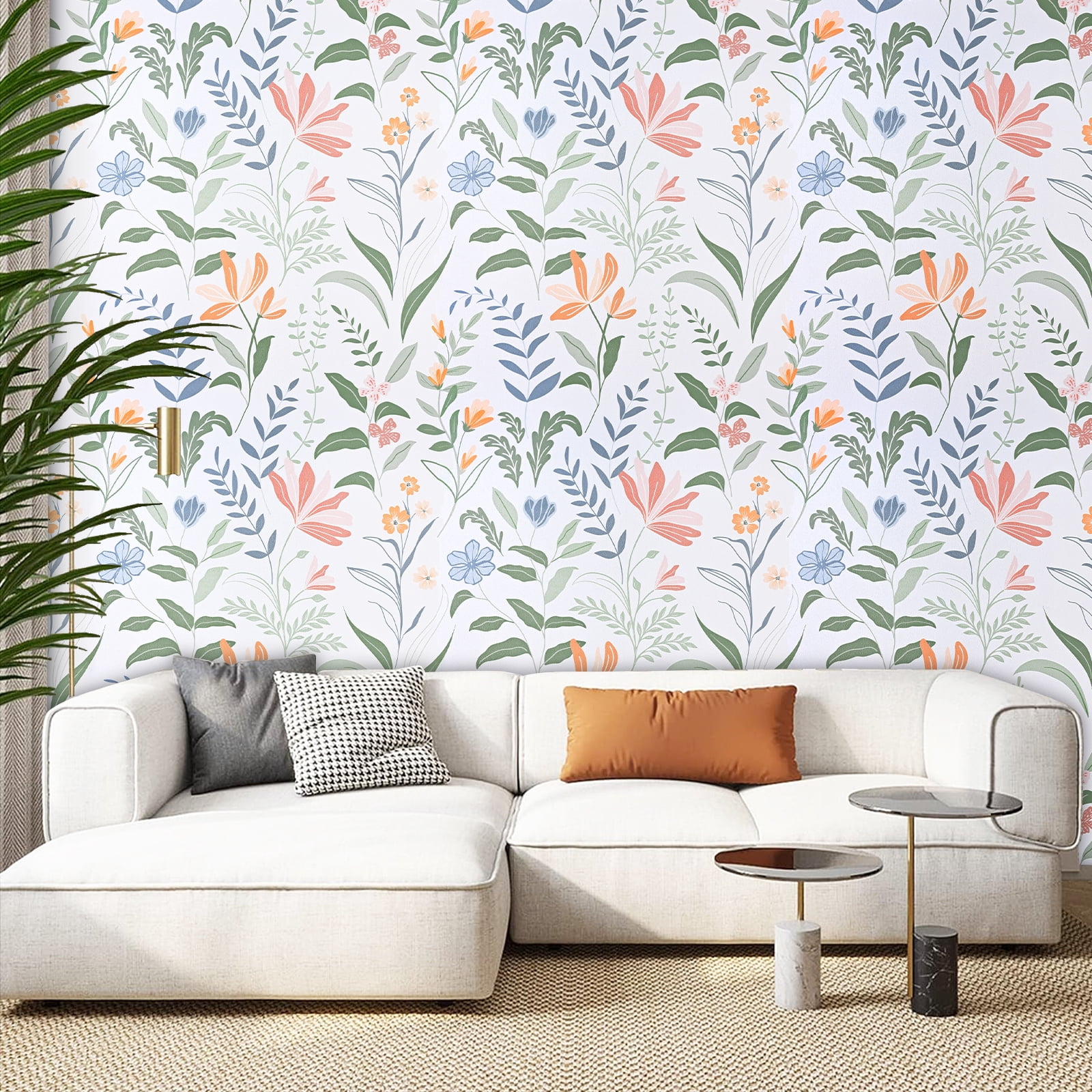 DAZLUTE Peel and Stick Adhesive Wallpaper Green Contact Paper Removable Wall Paper,17.72" x 394"