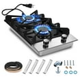 thumbnail image 3 of Eascookchef 2 Burners Gas Cooktop Electric Stove Oven 12 inch NG/LP Gas Stainless Flame-Out Proof, 3 of 9