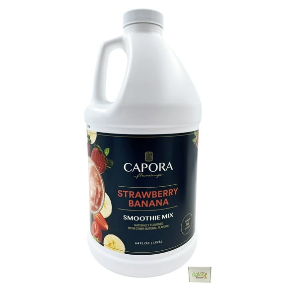 Capora Fruit Smoothie Flavoring Mix | Naturally Flavored | 64 oz., Strawberry Banana