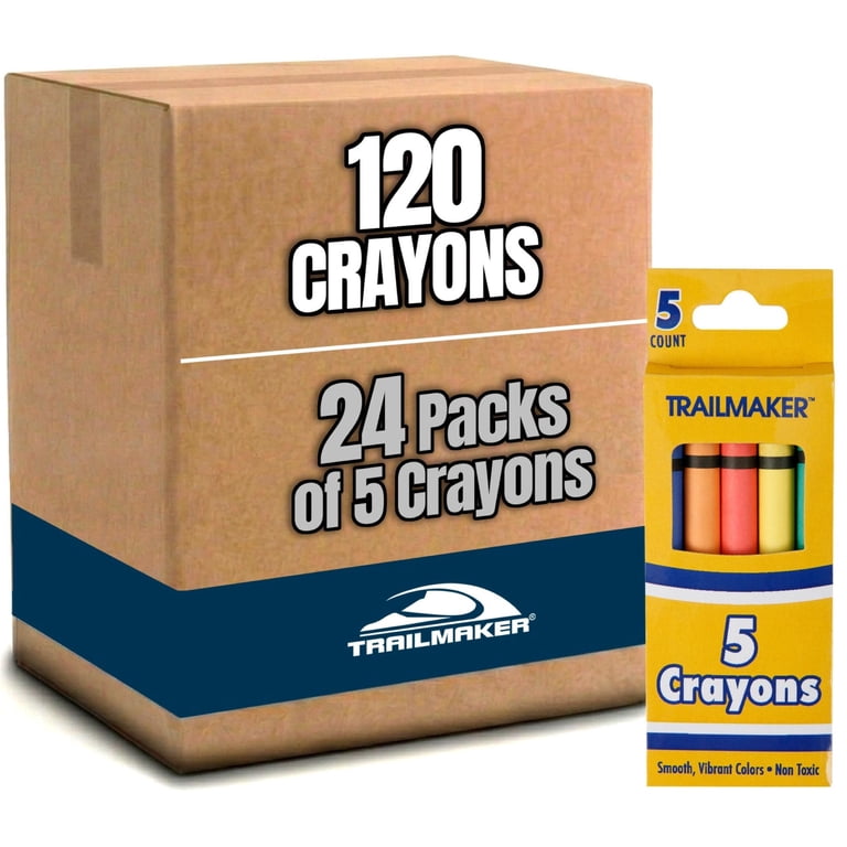 Trailmaker Wax Coloring Crayons, 120 Bright Assorted photo 1