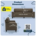 thumbnail image 2 of Serta Palisades 78" Track Arm Sofa with Removable Covers Kingston Brown, 2 of 17