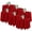 Red, variant on 6 Pack White Square Tablecloths - 70 x 70 Inches - Stain Resistant and Reusable Table Clothes, Polyester Fabric Table Covers for Dining, Card Tables, Coffee Tables