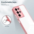 thumbnail image 6 of SaniMore for Samsung Galaxy S22 Ultra Case Slim Transparent [Not Yellowing Technology], Rugged PC & TPU Bumpers Built-in Detachable Lens Protector Shockproof Protective Cover, Pink, 6 of 7