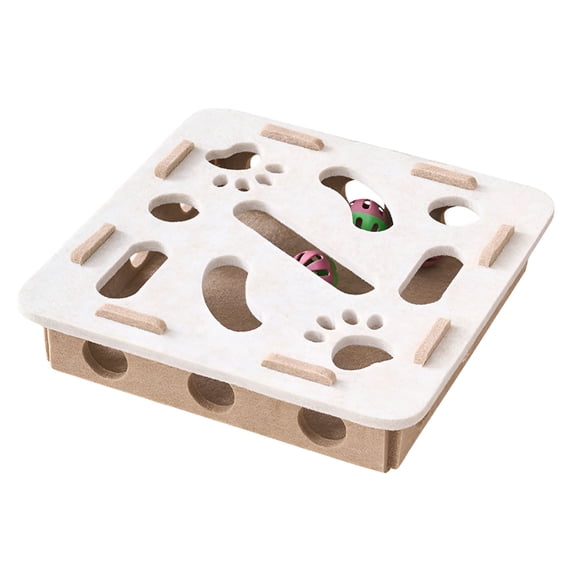 BESTSKY Interactive Cat Puzzle Toy for Indoor Cats,Mental Stimulation Game with Rolling Balls,Cat Toys for Indoor Cats Durable Felt Material,Fun Activity Board for Kittens and Adult Cats