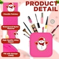 thumbnail image 3 of Preppy Patch Makeup Cosmetic Bag, Small Nylon Coin Purse Pouch, Portable Waterproof Travel Toiletry Organizer, Christmas Theme Bag for Women Girls Xmas Gifts, 3 of 8