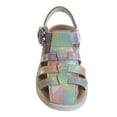thumbnail image 4 of Laura Ashley Girls Heart Shaped Buckle Closure Closed Toe Sandals. (Toddler Little Kids), Light Multi, 8, 4 of 7
