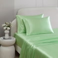 thumbnail image 7 of Betsey Johnson  Solid Satin Green Twin Sheet Set, 7 of 7