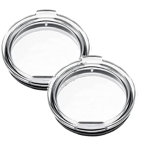 CZSCPDAW 2-Pack 20 oz Clear Tumbler Replacement Lids with Spill-Resistant Sliding Covers