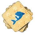 thumbnail image 2 of Shark on Beige Nautical Foam Coaster Set of 4, 2 of 3