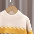 thumbnail image 5 of CYRBOKO Toddler Boys Sweaters, Long Sleeve Casual School Crew Neck Knit Pullover Yellow Size 4-5 T, 5 of 6