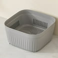 thumbnail image 5 of COM1950s Plastic Colander and Drainer Basket for Kitchen Vegetables,Multipurpose Food Safe Strainer,Space Saving Storage Container,Easy Clean Design,8.3X6.9X4.3 In, 5 of 7