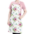 thumbnail image 5 of Pioneer Flower Floral Print Pattern Apron for Women and Men, Cotton Linen Waterproof with Pockets, Adjustable, 33x27 Inch for Kitchen, Gardening, BBQ, Salon, 5 of 6
