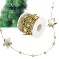 thumbnail image 1 of 10 Meters Bead Chain With ABS Electroplated Pearl Beads, Five Pointed Star Decorative String For DIY Bouquet And Wedding Decoration, 1 of 8