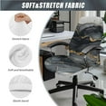 thumbnail image 3 of FKELYI Grey Gold Marble Texture Print Office Chair Cover with 2 Pcs Armrest Covers Swivel Boss Chair Slipcover Anti-Dust Protector for Armchair Home Decor, Large, 3 of 6