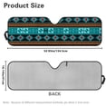 thumbnail image 7 of Uorisanigo Windshield Sun Shade for Jeep Wrangler, Sun Visor for UV and Heat, Aztec Turquoise Print Car Shade Front Windshield for Jeep Wrangler Rubicon Sahara TJ JK JKU 2 Door & 4 Door, 7 of 7