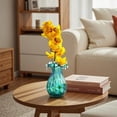 thumbnail image 6 of Green Glass Bubble Vase for Flowers 8.5 Blown Glass Vase for Home Decor Modern Art Flower Vases Decorative Table Centerpiece Olive Plant Wedding Living Room Bookshelf Office Entryway, 6 of 8