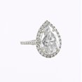 thumbnail image 2 of Dash Jewelry 1.6 Ct Pear Cut Moissanite Ring - 14K White Gold Plated Halo Design Ring - Lovely Gift for Her - Fashion-Forward Jewelry for Any Event - Prong Set for Timeless Appeal, 2 of 6