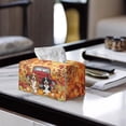 thumbnail image 5 of Psesaysky PU Leather Rectangle Tissue Box Cover - Thanksgiving Dog Truck Tissue Cube Box Holder with Buckle Bottom, Decorative Organizer for Vanity Toilet Night Stand Table Office Car, 5 of 7