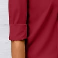 thumbnail image 6 of Ltctricy Blouses for Women Dressy Casual Long Sleeve V Neck Solid Color Business Work Tops Loose Office Shirts, 6 of 7