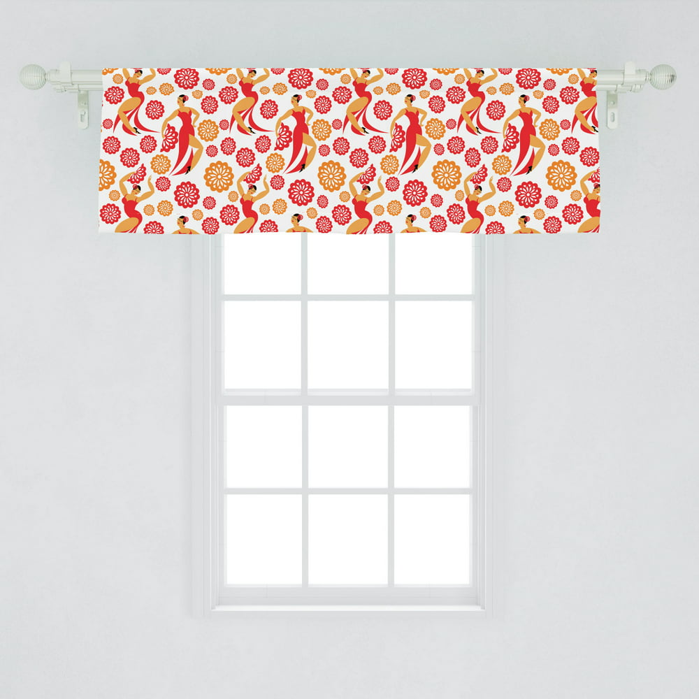 Spanish Window Valance, Flamenco Dancers Cultural Elements Traditional ...