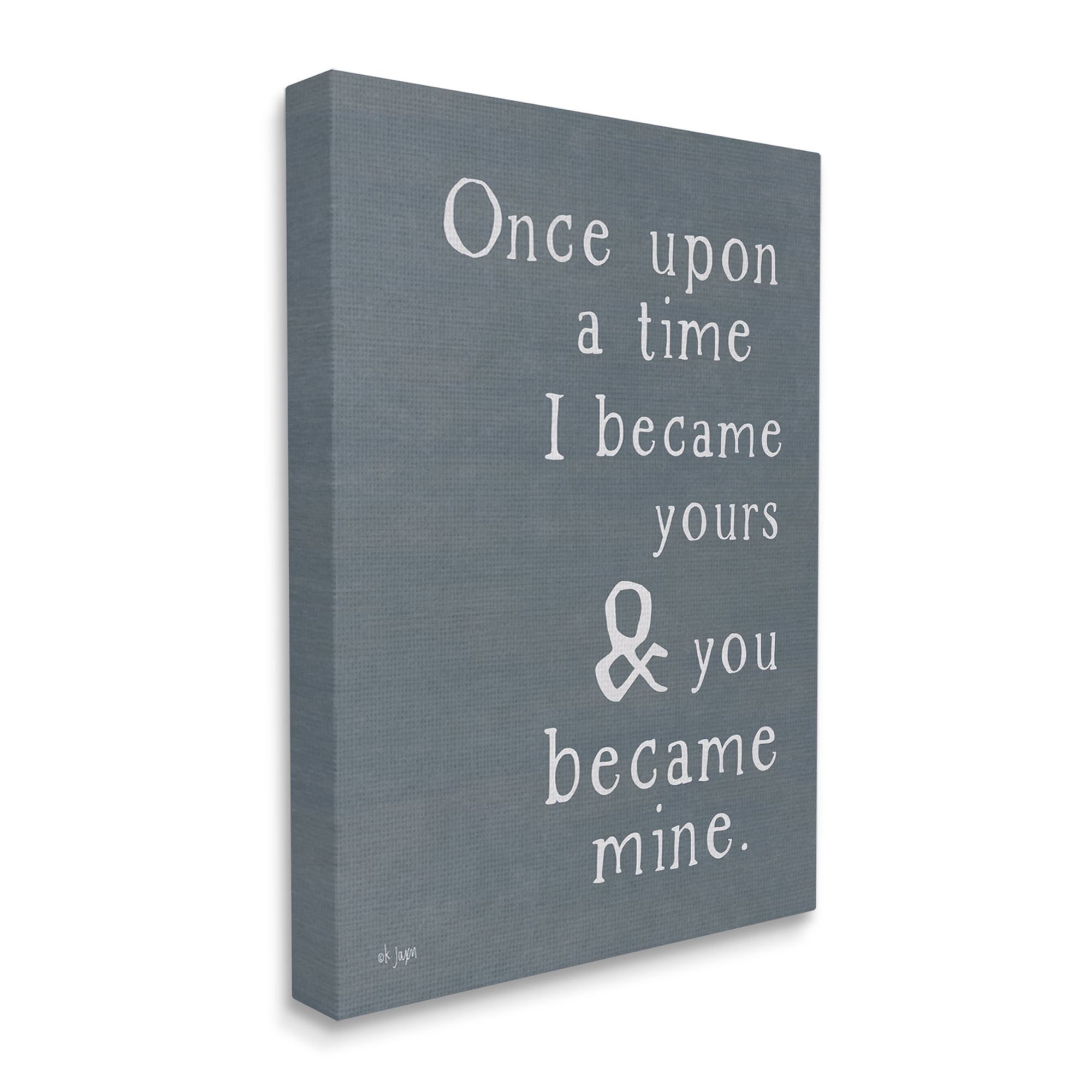 Stupell Industries Once Upon A Time Romantic Couple Loving Quote Graphic Art Gallery Wrapped Canvas Print Wall Art, Design by Jaxn Blvd.